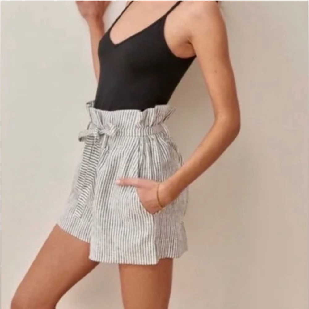 Reformation Theodore Linen Shorts, Size 0